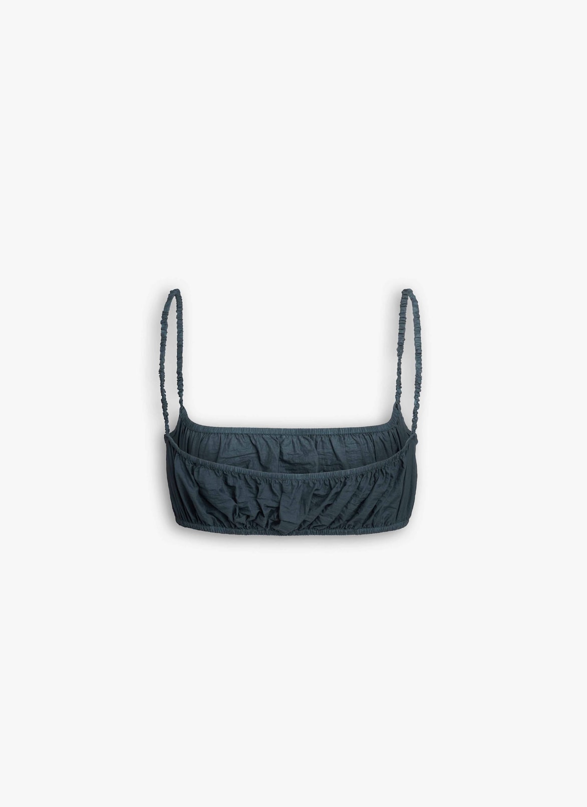SOFT NYLON PLEATED BRALETTE ALAÏA DARK BLUE SOFT NYLON PLEATED BRALETTE